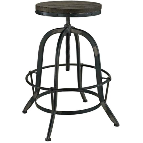 East End Imports Collect Wood Top Bar Stool- Black EEI-1208-BLK